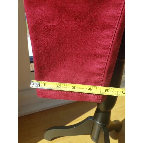 Tinsel Town Denim Couture Pants Teens Sz 5 Red Berry Jeans Skinny Tapered Cotton - Picture 8 of 14